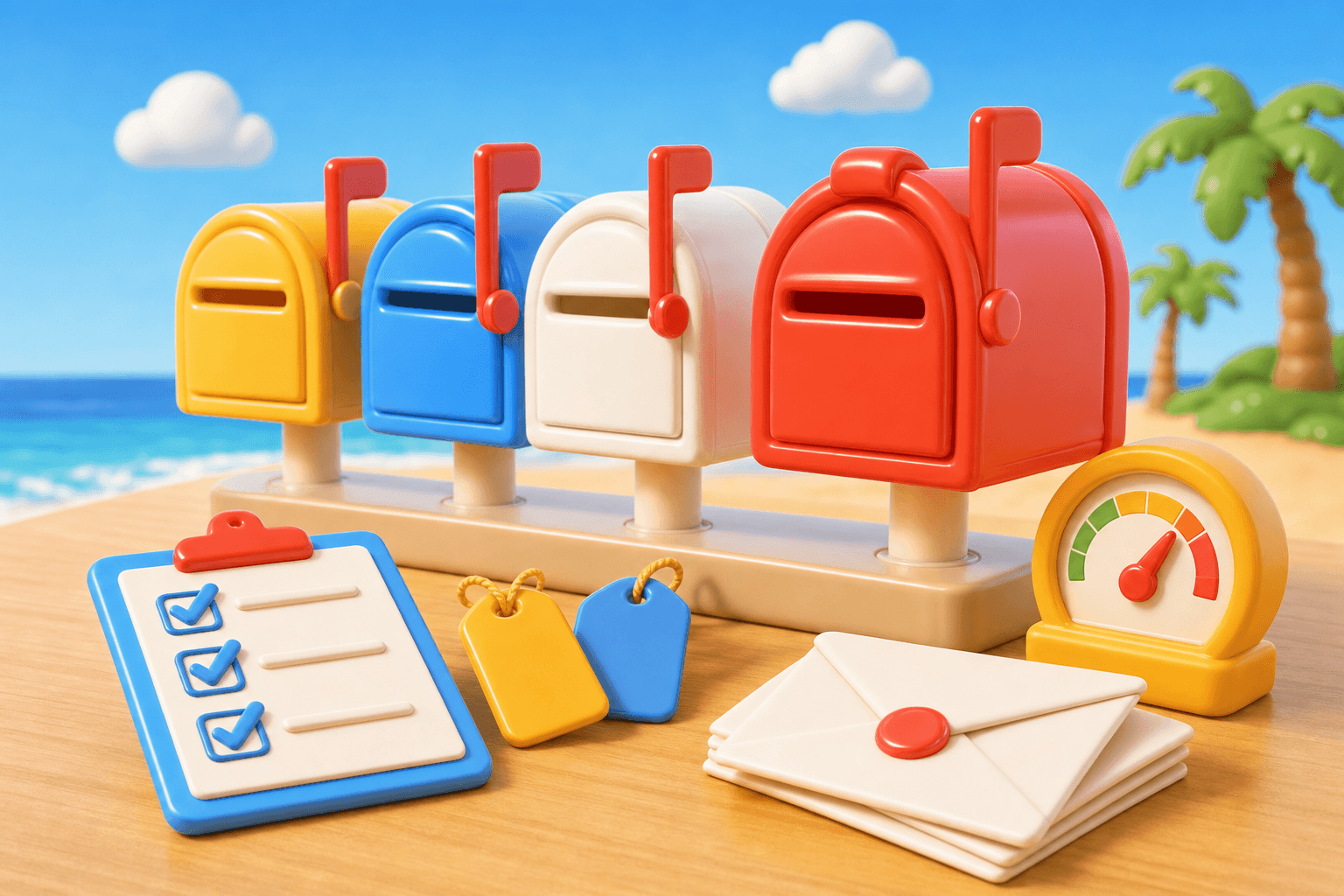 Cold email inboxes prepared with checklist, DNS tags, and safety gauge