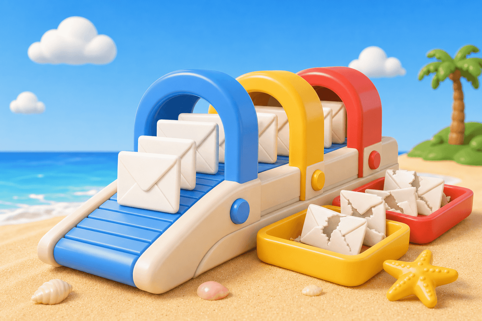 Email envelopes passing through layered filters for list hygiene