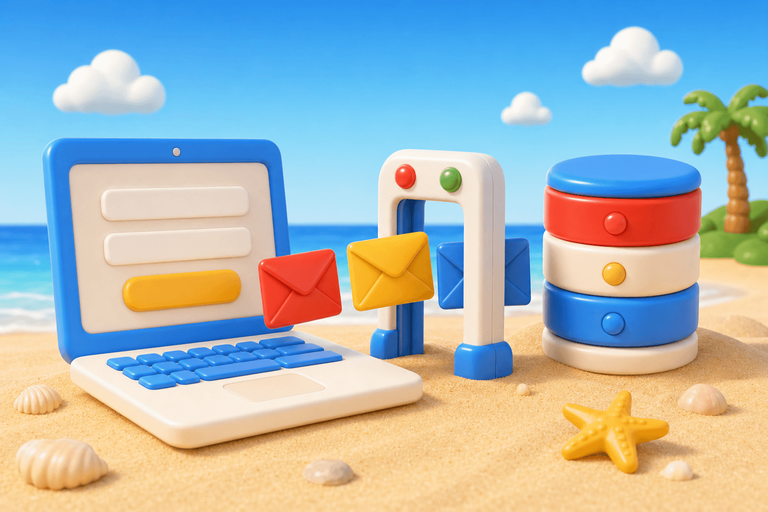 Emails passing through a security gate before entering a signup database