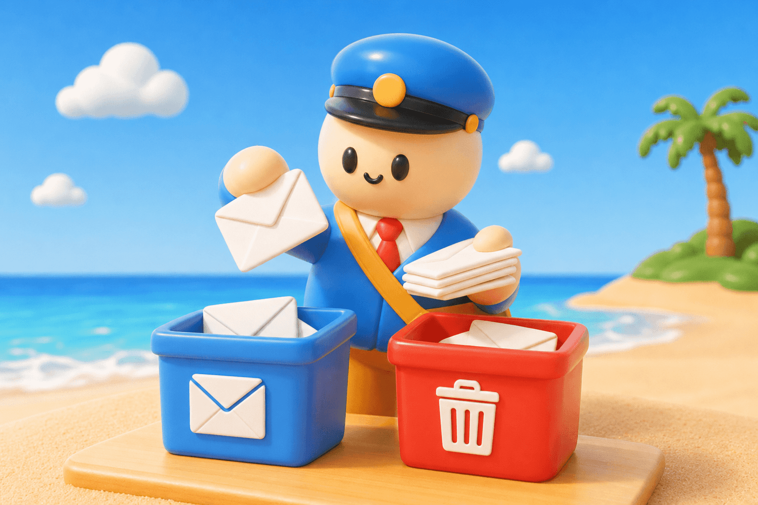 Mail sorted into re-engagement and removal bins
