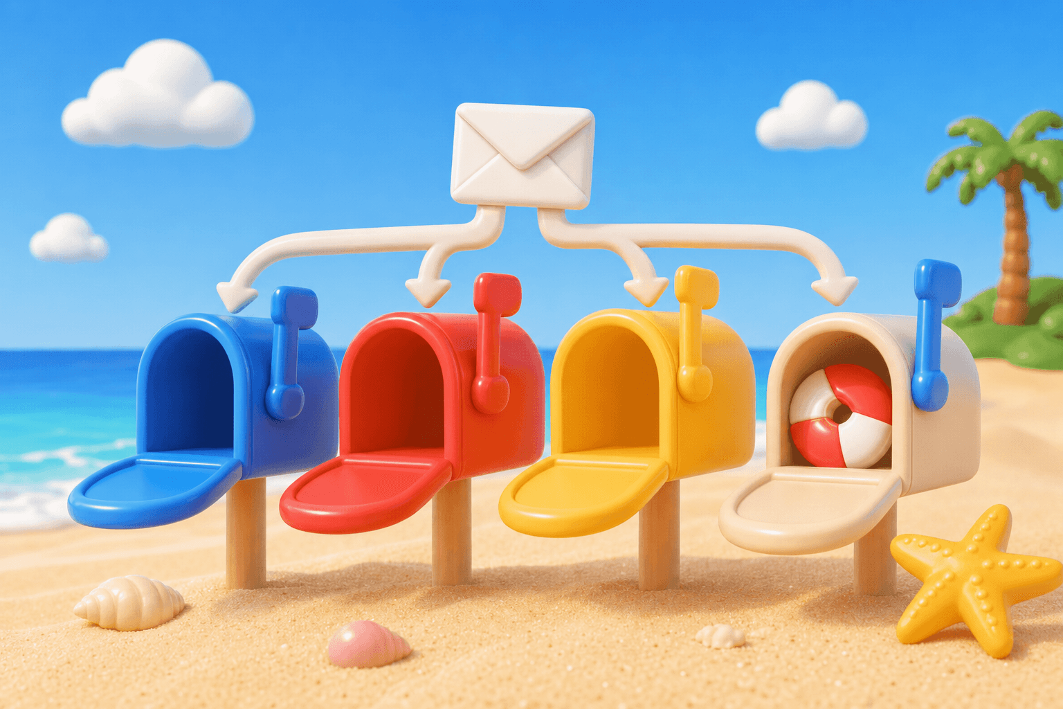 Test email being sorted into inbox, spam, promotions, and missing delivery mailboxes