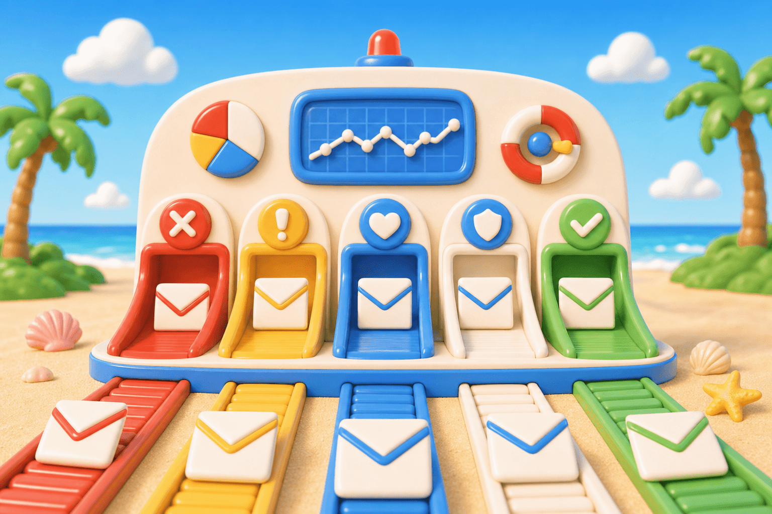 Dashboard sorting email envelopes by reputation signals